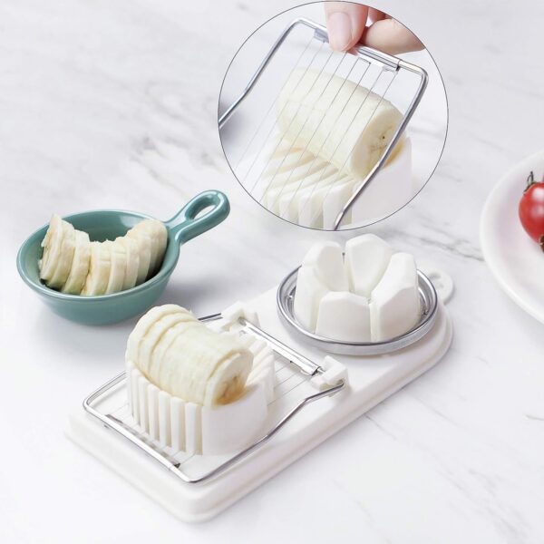 2 In 1 Egg Slicer, Egg Cutter For Hard Boiled Eggs - Image 3