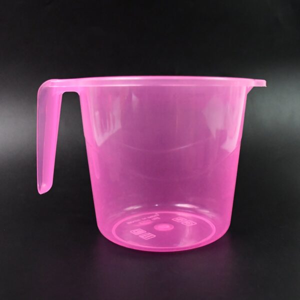 Plastic Round Transparent Bath Water Mug (1 Pc / 1200 ML / Mix Color) - Image 6