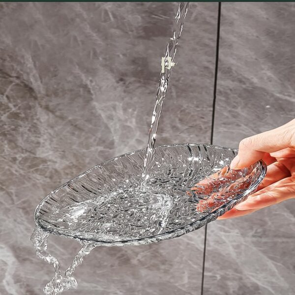 Plastic Household Plates Dinner Plates Dish Tray Skewer Bone Plate Set (9 Pcs Set) - Image 6