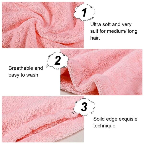 Microfiber Hair Wrap Towel Cap (1 Pc / 63x23 Cm /  Mix Color) - Image 7