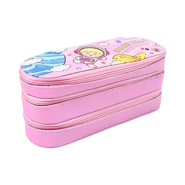 3 Layer Large Capacity With Multi-Functional Pencil Case (1 Pc) - Image 5