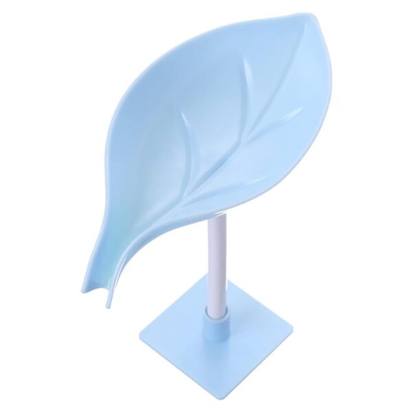 Soap Holder Leaf-Shape Self Draining Soap Dish Holder, With Suction Cup Soap Dish Suitable for Shower, Bathroom, Kitchen Sink - Image 4