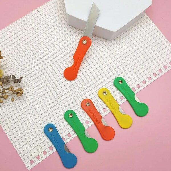 Multicolour Mini Paper Cutter Knife Pencil Knife (Pack of 12) - Image 6