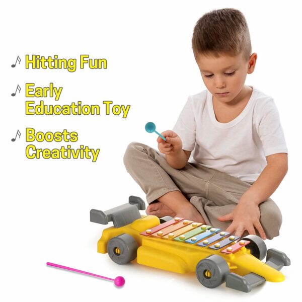 Musical Car Piano Xylophone Toy, Plastic Car Xylophone (1 Set) - Image 3