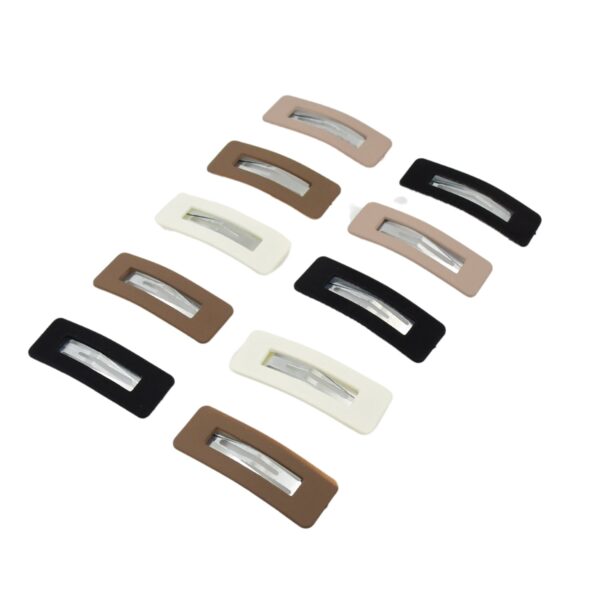 Miss Beauty 10pcs Cute Matte Multicolour & Design Hair Clip Set - Image 5