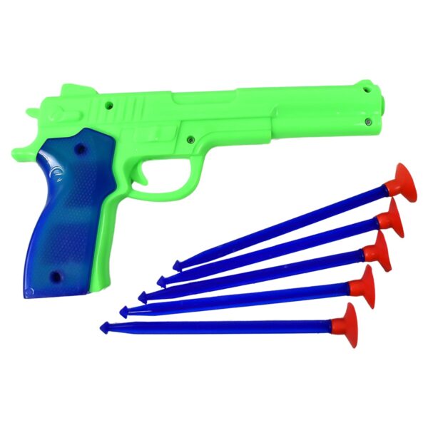 Medium Size Plastic 1 Gun with 5 Soft Suction Dart Bullets (1 Set) - Image 5