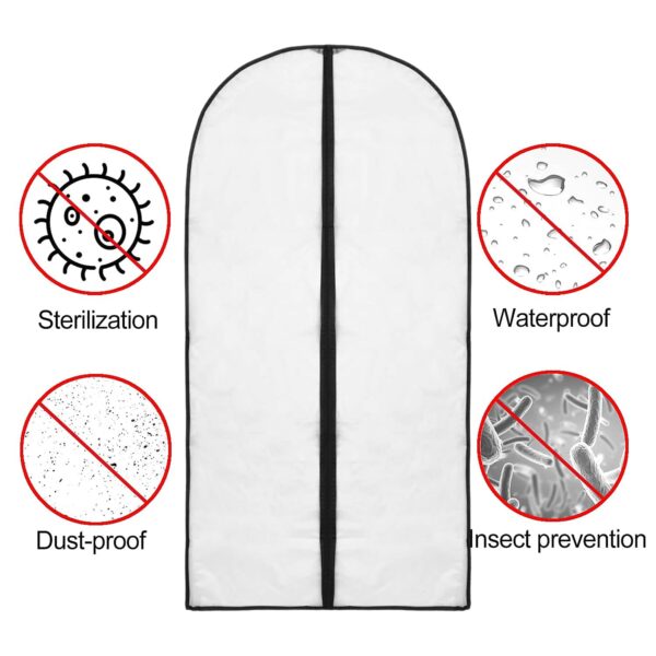 Foldable Non Woven Men's Coat Blazer Suit Cover (80×60 CM / 1 Pc / Black Side Chain Suit Cover) - Image 5