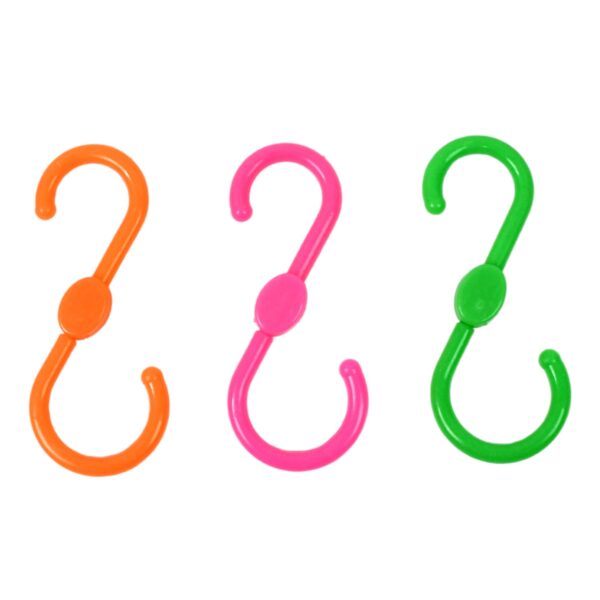 S Shape Plastic Hooks Hanger for Hanging Cloth (3 Pcs Set) - Image 5