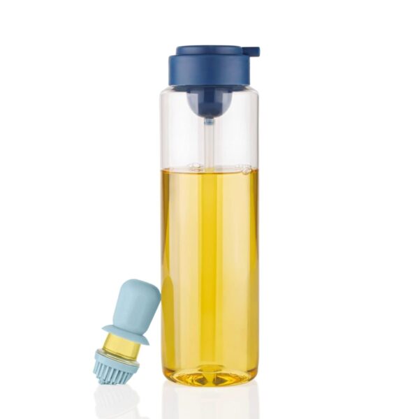 2 in 1 Transparent oilar dispenser with Silicone Oil Dropper Nozzle (1 Pc / With Brush / 1 Ltr.) - Image 5