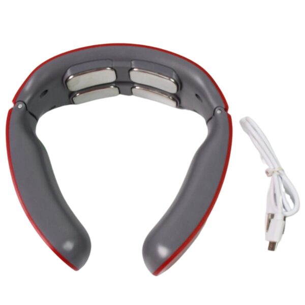 4 Heads Smart Electric Neck and Back Pulse Massager (1 Pc / Mix Design) - Image 5