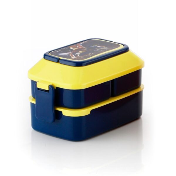 5621 Double Layer Lunch Box Stylish Lid Lunch Box With Fork & Spoon Lunch Box For Children School Lunch Box  - Image 4