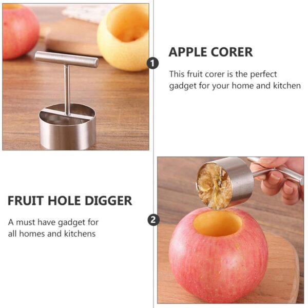Corer Pear Core Separator Vegetable Core Remover Seeder Cutter Pitter Fruit Hole Remover Coring Tool (1 Pc) - Image 7