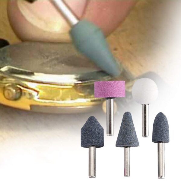 Abrasive Mounted Stone Grinding Wheel Head Grinding Burr Wheel Rotary Tools Set 5 Pcs - Image 4