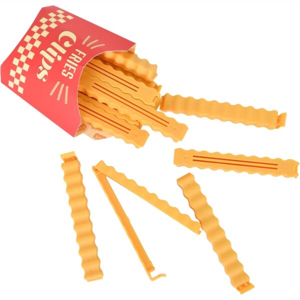 Cute French-Fries-Shaped Bag Clips With in a Magnetic Box (12 Pcs Set) - Image 5