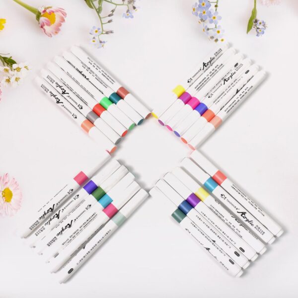 Fancy Art Markers, 24 Colours Double-ended Art (24 Pcs Set) - Image 4