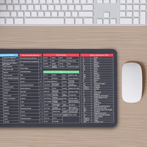 Mat of Shortcut Keyboard  Mouse Pad Mat Mouse Pads for Desk Quick Key Super Large Anti-slip Keyboard Pad Desk Accessories Desktop Mouse Pad Office Oversized Big Mouse Pad Rubber (80—30 Cm) - Image 3