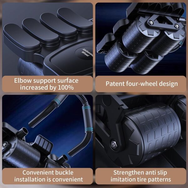 Automatic Rebound Abdominal Wheel with 8 Elbow Supports (1 Pc) - Image 8