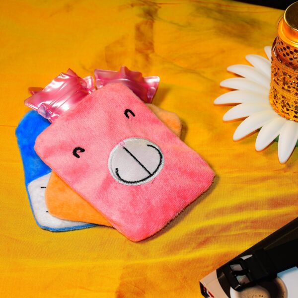 Pink small Hot Water Bag with Cover for Pain Relief, Neck, Shoulder Pain and Hand, Feet Warmer, Menstrual Cramps. - Image 7