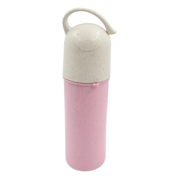 Travel Coffee Cup Portable Water Bottle Wheat Straw Coffee Tea Mug Coffee Mug with Lids & Handle for Coffee Tea Portable for School (300 ML Approx) - Image 4