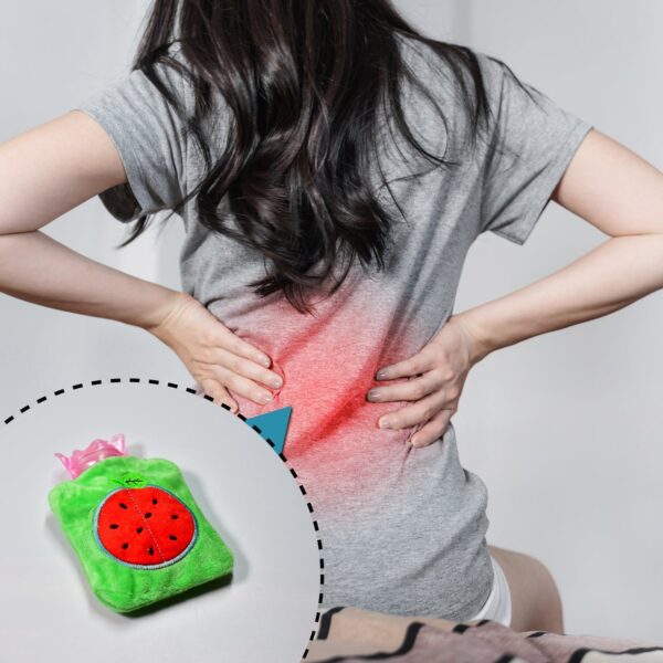 Watermelon small Hot Water Bag with Cover for Pain Relief, Neck, Shoulder Pain and Hand, Feet Warmer, Menstrual Cramps. - Image 6
