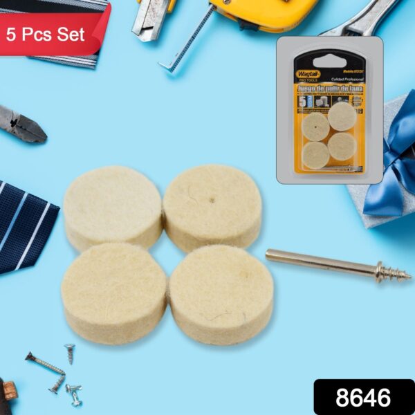 Rotary Tool Accessory Wool Felt Polishing Pad Felt (5 Pcs Set) - Image 3