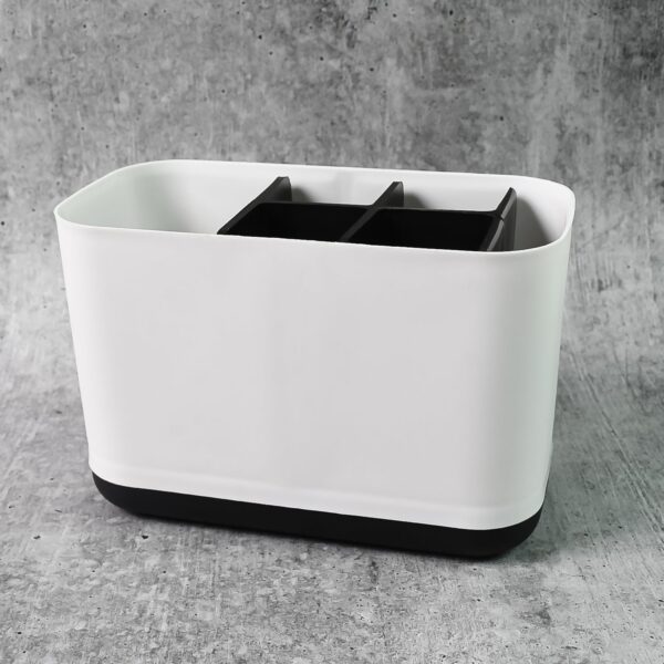 6 Compartment Multi Purpose Organizer Toothbrush Holder Stand Plastic Caddy (1 Pc) - Image 7