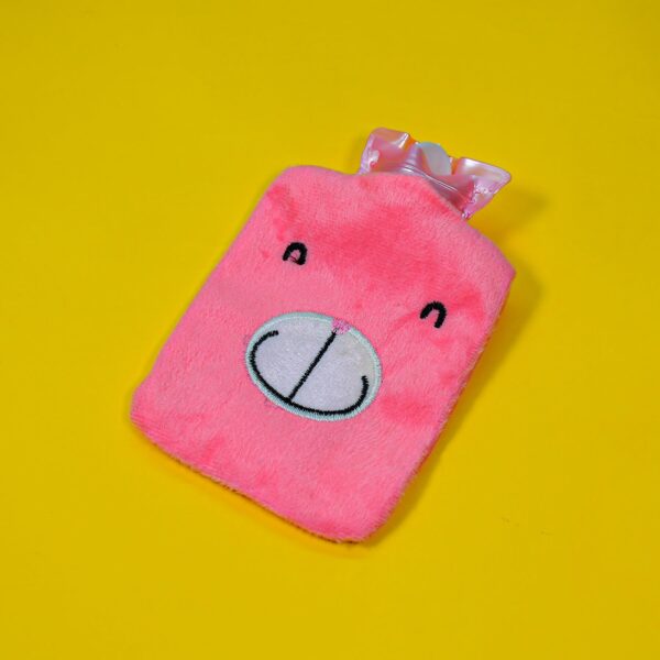 Pink small Hot Water Bag with Cover for Pain Relief, Neck, Shoulder Pain and Hand, Feet Warmer, Menstrual Cramps. - Image 3