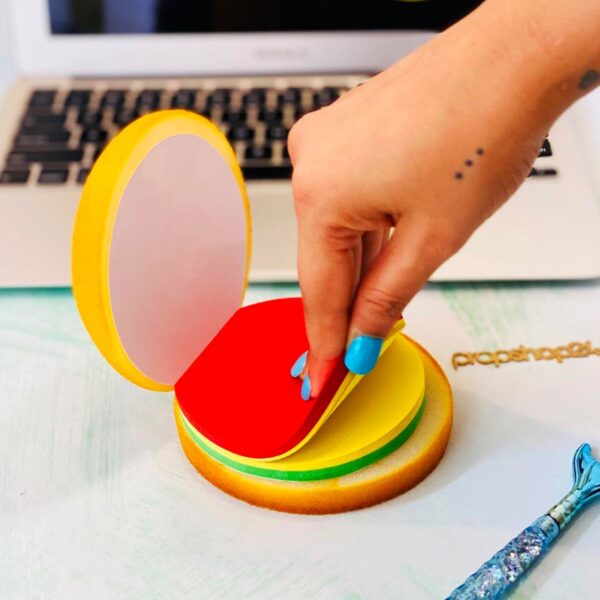 Burger Shaped Note  /  Sticky Notes  /  Memo Notes, Unique Mini Notes (Multicolor) - Image 10