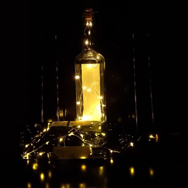 Wine Bottle Cork String Light | Multi LED / 2M Cable Length Copper Wire Battery Operated Warm white / 1 Pc) - Image 4