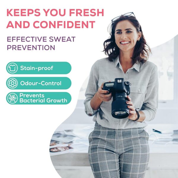 Underarms Sweat Pads Disposable Highly Absorbent Pads Cotton Anti-Allergic Anti Bacteria Anti Smell Underarm Perspiration Pad For Men And Women (Pack of 10) - Image 3