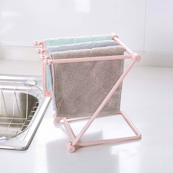 Folding Kitchen Bathroom Towel Rack, Towel Stand (1 Pc) - Image 3