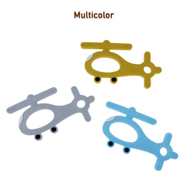 Silicone Helicopter Shape Teether for Baby (1 Pc / Mix Color) - Image 5