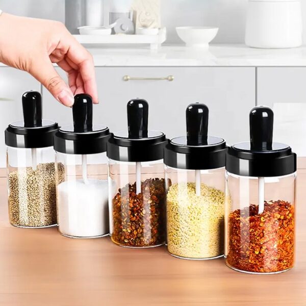 Spice Box Glass Jars Multipurpose Masala Seasoning Box Set (1 Pc) - Image 5