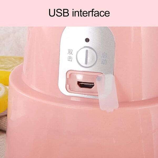 Foldable Electric Juicer, Portable Blender Stainless Steel 6 Blades (500 ML) - Image 4