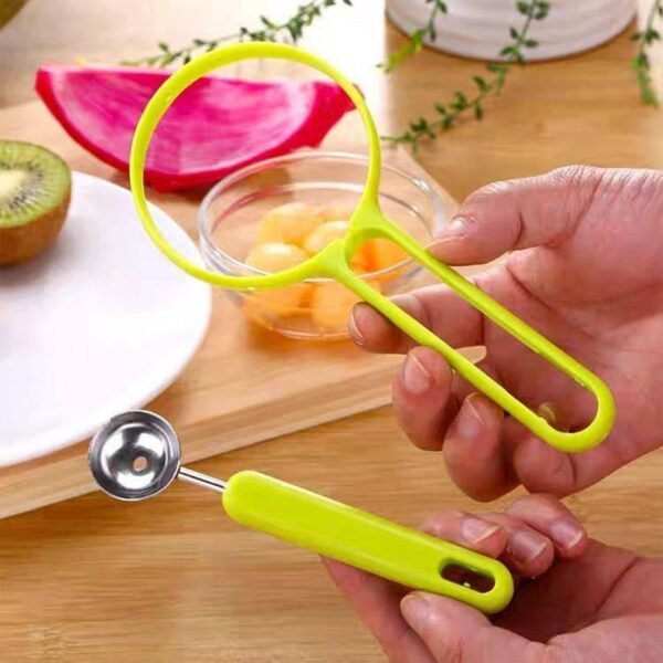 2 in 1 Kitchen Tool - Soft Fruit Peeler and Baller - Avocado, Papaya, Watermelon, Honey Dew - Kitchen Gadget Tool (1 Pc) - Image 3