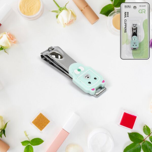 Cute Nail Clipper with Nail Catcher, Nail File - Stainless Steel (1 Pc)