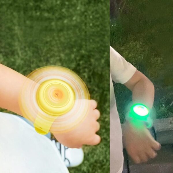 LED Light & Spinning Slap Kids Cartoon Bracelet Wrist Band (1 Pc / Mix Design) - Image 3
