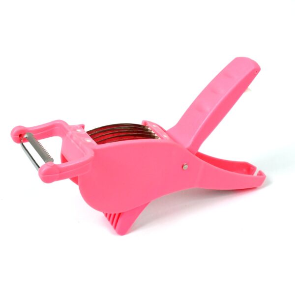 Plastic 2 in 1 Vegetable & Fruit Multi Cutter 5 Blade Vegetable Cutter with Peeler (1 Pc / Multicolor) - Image 5