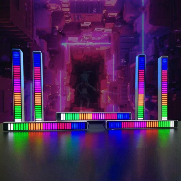Rhythm Lights, AGC Automatic Gain Control 32 Colorful RGB Light Adjustable Pickup Rhythm Lights, RGB LED Voice-Activated Rhythm Light Car Home Sound Control Ambient Light (1 Pc) - Image 3
