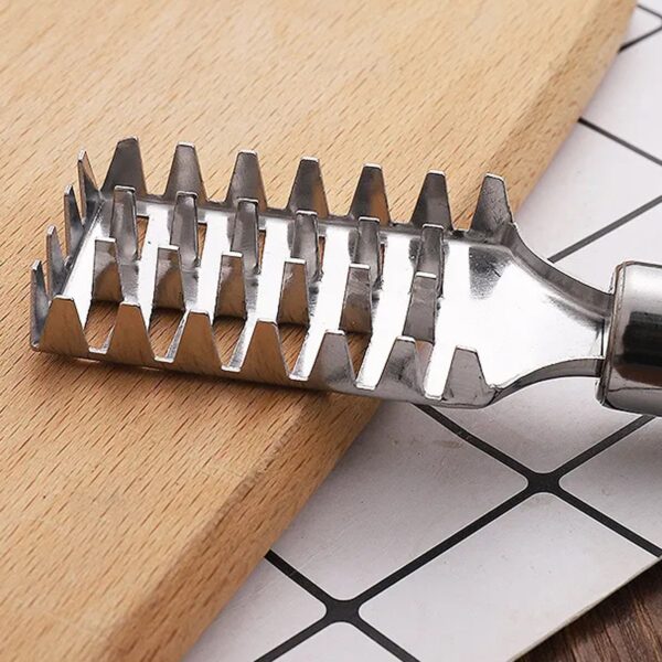 Fish Scale Remover Scraper Stainless Steel Fish Cutting Tools Sawtooth Easily Remove Fish Scales-Cleaning Brush Scraper Kitchen Tool- - Image 3