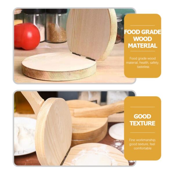 Small Wooden Dumpling Press Tool Tortilla Press Dough Dumpling (1 Pc) - Image 6