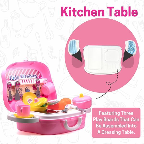 Kitchen Set for Kids Girls Pretend Play Toys Little (23 Pcs Set Approx) - Image 3
