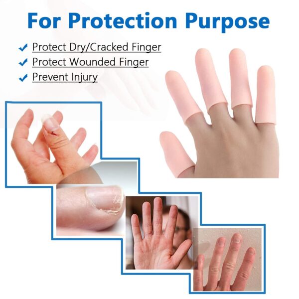 Finger Caps, Silicone Finger Protectors Sleeves (Finger Cots / 145 Pcs Set Approx) - Image 6