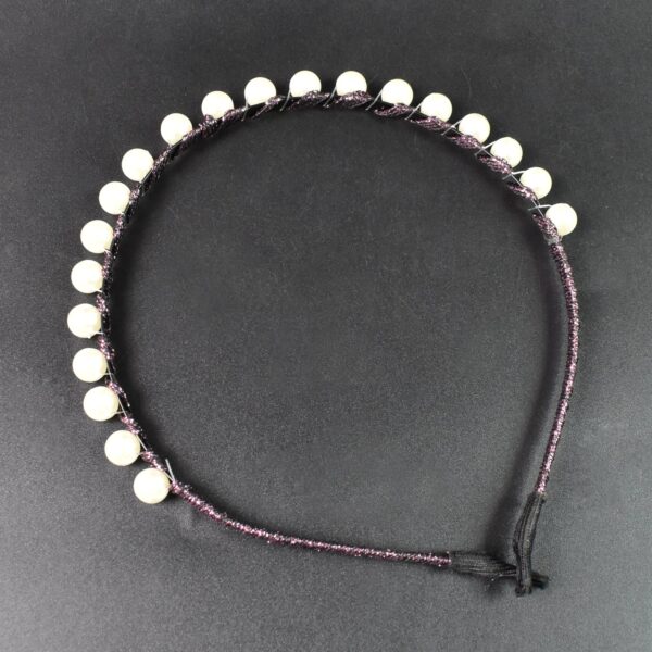 Hairband Pearls Fancy Party Hairband  (1 Pc / Mix Design) - Image 3