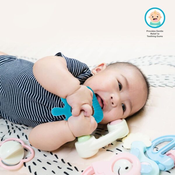 Silicone Baby Teether Pack of 1 (Mix Design & Color) - Image 9