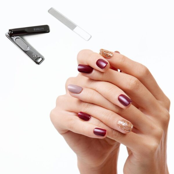 Cute Nail Clipper with Nail Catcher, Nail File - Stainless Steel (1 Pc) - Image 3