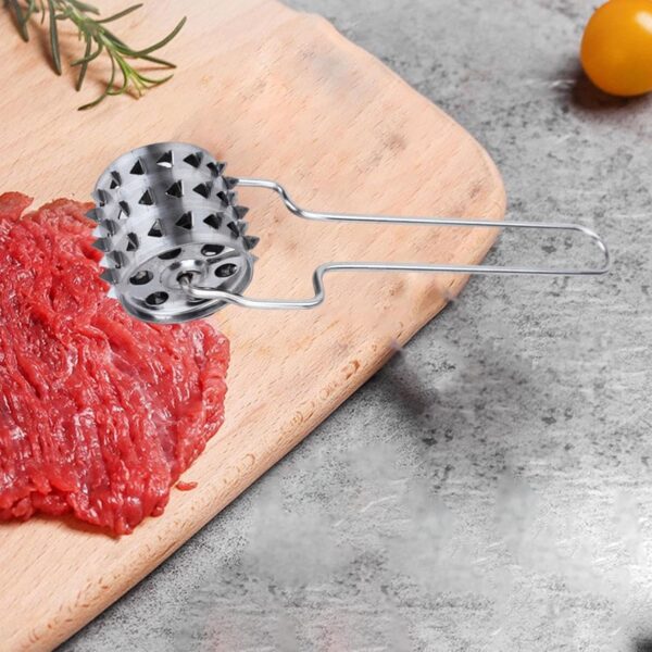 Stainless Steel Meat Tenderiser | Kitchen Multipurpose Hammer (1 Pc) - Image 4