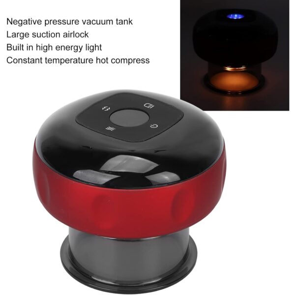 Electric Intelligent Breathing Cupping Massage Instrument The Smart Cupping Therapy Set's Massager for Muscle and Joint Pain Cellulite Massage Back Pain Relief for Back Shoulder Leg (1 Pc) - Image 7