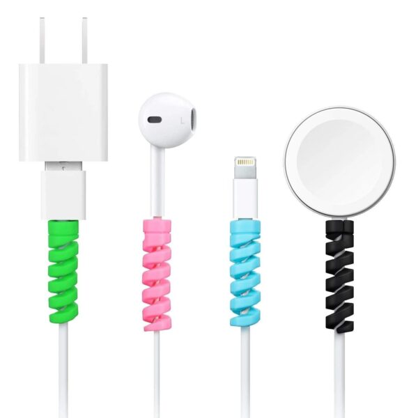 Spiral Charger Cable Protector Data Cable Saver Charging Cords Protective for All Universal  Cable Cover (Pack of 10) - Image 5