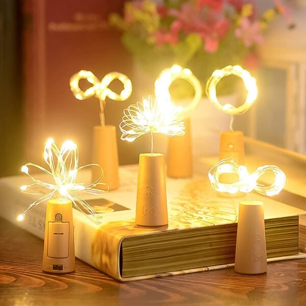 Wine Bottle Cork String Light | Multi LED / 2M Cable Length Copper Wire Battery Operated Warm white / 1 Pc) - Image 6